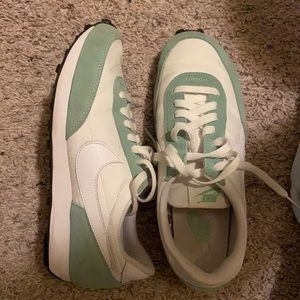 Sage green and white nikes!